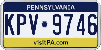 PA license plate KPV9746