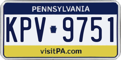 PA license plate KPV9751