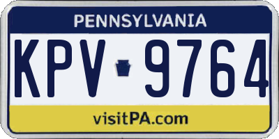 PA license plate KPV9764