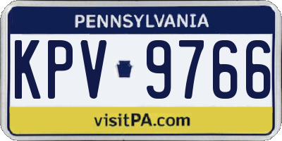 PA license plate KPV9766