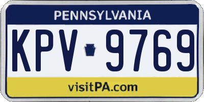 PA license plate KPV9769