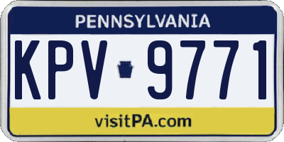 PA license plate KPV9771