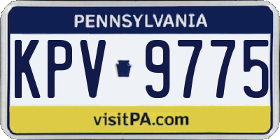 PA license plate KPV9775