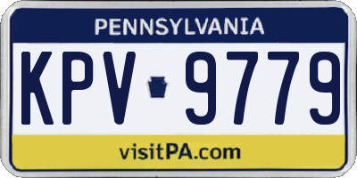PA license plate KPV9779