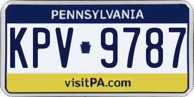 PA license plate KPV9787