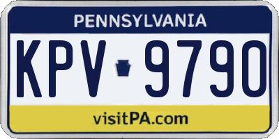 PA license plate KPV9790