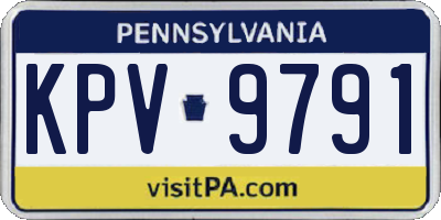PA license plate KPV9791