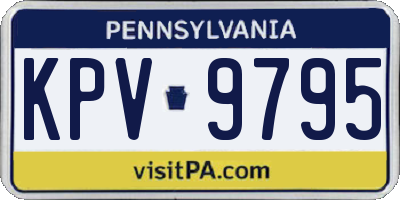 PA license plate KPV9795
