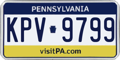 PA license plate KPV9799