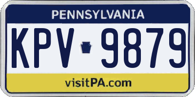 PA license plate KPV9879