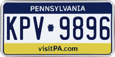 PA license plate KPV9896