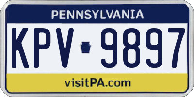 PA license plate KPV9897