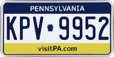 PA license plate KPV9952