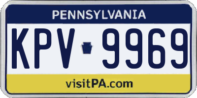 PA license plate KPV9969