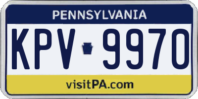 PA license plate KPV9970