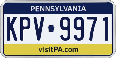 PA license plate KPV9971