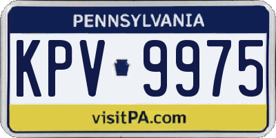 PA license plate KPV9975