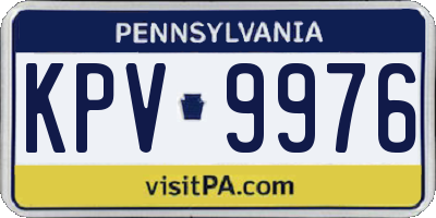 PA license plate KPV9976