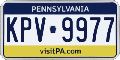 PA license plate KPV9977