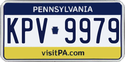 PA license plate KPV9979