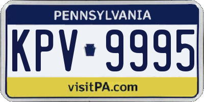 PA license plate KPV9995
