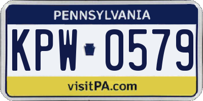 PA license plate KPW0579