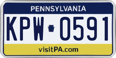 PA license plate KPW0591
