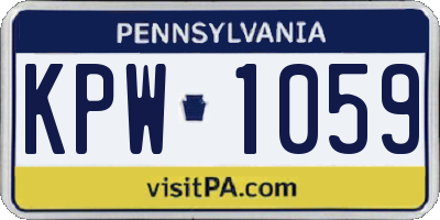 PA license plate KPW1059