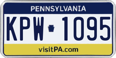 PA license plate KPW1095