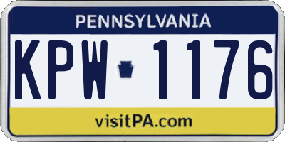 PA license plate KPW1176