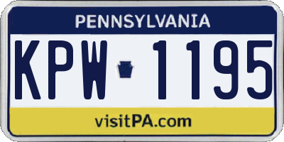 PA license plate KPW1195