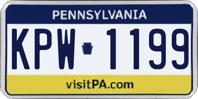 PA license plate KPW1199