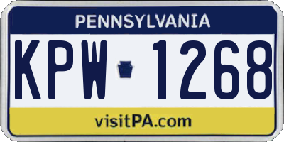 PA license plate KPW1268