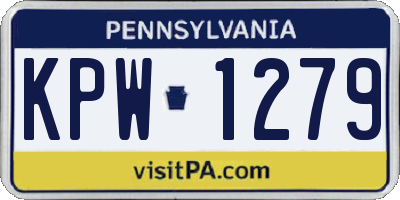 PA license plate KPW1279