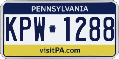 PA license plate KPW1288