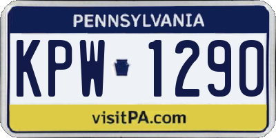 PA license plate KPW1290