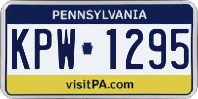 PA license plate KPW1295
