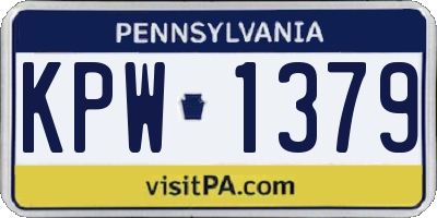 PA license plate KPW1379