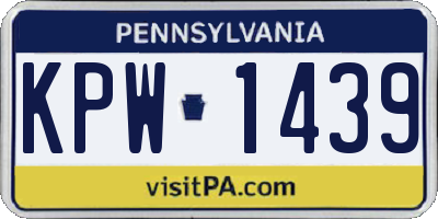 PA license plate KPW1439
