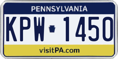 PA license plate KPW1450