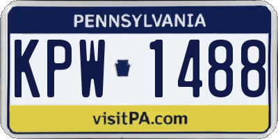 PA license plate KPW1488