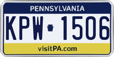 PA license plate KPW1506
