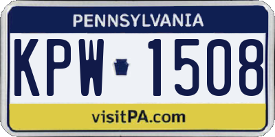 PA license plate KPW1508