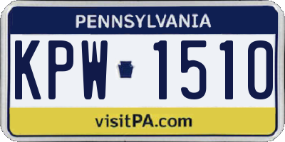 PA license plate KPW1510