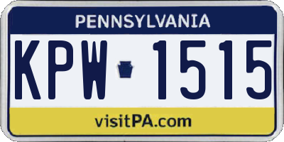 PA license plate KPW1515