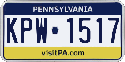 PA license plate KPW1517