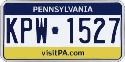 PA license plate KPW1527