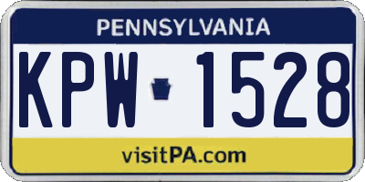 PA license plate KPW1528