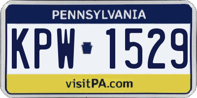 PA license plate KPW1529