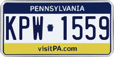 PA license plate KPW1559